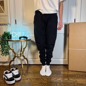 Black Relaxed Fit Joggers with Elasticated Ankles